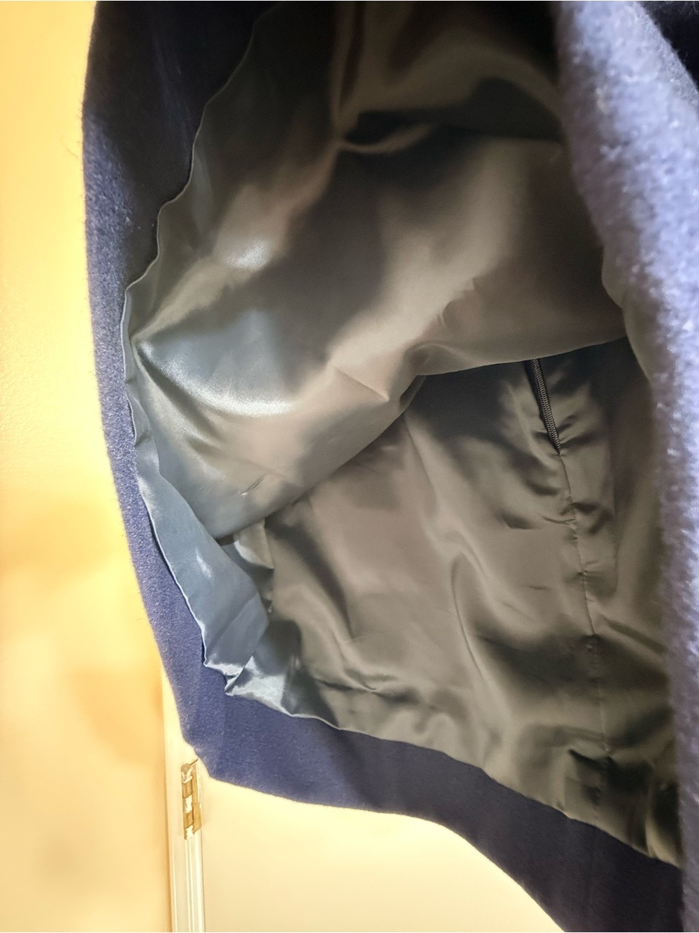 J.Crew Navy Blue Wool Blend Tailored Mini Skirt - Size 2 - Picture 6 of 10
